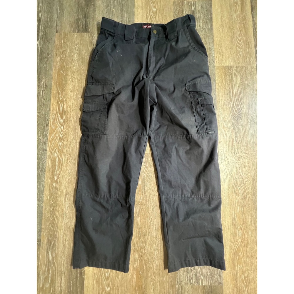Tru-Spec Cargo Pants Mens 34x30 Black Good‎ Ripstop Tactical Utility Workwear